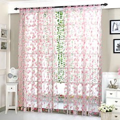 Shower Curtains for Girls Drape 1 Window Panel Fabric Tulle Flower Voile Curtain Sheer Home Decor Taupe Curtains 84 Inches Long