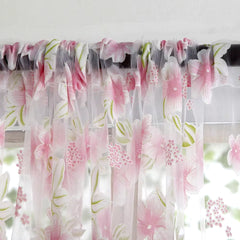 Shower Curtains for Girls Drape 1 Window Panel Fabric Tulle Flower Voile Curtain Sheer Home Decor Taupe Curtains 84 Inches Long