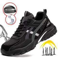 Safety Shoes Men Steel Toe Men'S Work Shoes Puncture Proof Work Sneaker Male Protective Footwear Work Boots Safety Boots