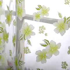 Shower Curtains for Girls Drape 1 Window Panel Fabric Tulle Flower Voile Curtain Sheer Home Decor Taupe Curtains 84 Inches Long