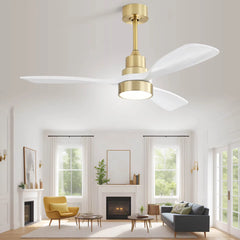 Modern 48-Inch Ceiling Fan with LED DC 6-Speed High Wind Speed with Remote Control