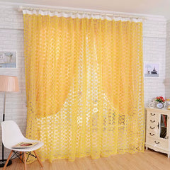 1Pcs Delicate Flower Window Tulle Curtain Sheer Drape Divider Window Voile Curtains Living Room Sheer Tulle Home Bedroom Decor